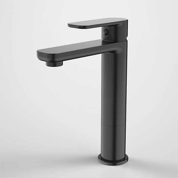 Caroma Luna Mid Basin Mixer Black-68182BL6A-blue-leaf-bathware