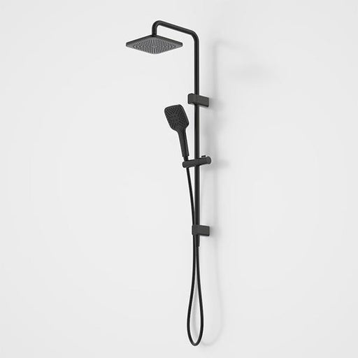 Caroma Luna Multifunction Rail Shower with Overhead Black-90383BL4E-blue-leaf-bathware