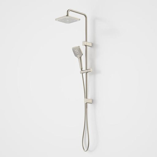 Caroma Luna Multifunction Rail Shower with Overhead Brushed Nickel-90383BN4E-blue-leaf-bathware