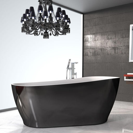 Caroma Noir 1700 Freestanding Bath-NO7BW-blue-leaf-bathware