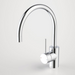 Caroma Pin Lever Sink Mixer Gooseneck - Chrome-872554C4A-blue-leaf-bathware