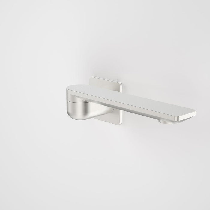 Caroma Urbane II 220mm Bath Swivel Outlet Square Plate - Brushed Nickel-99670BN-blue-leaf-bathware