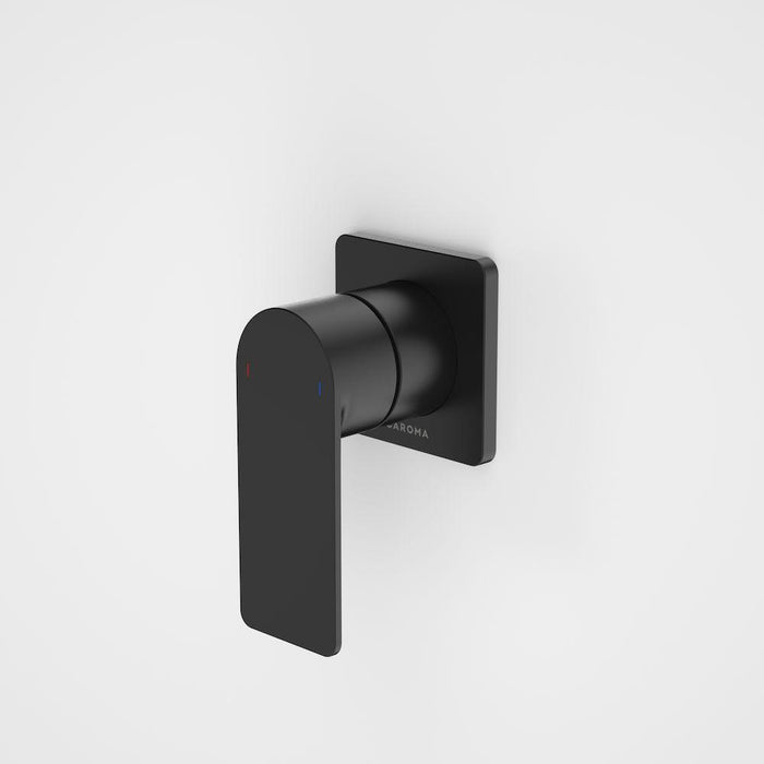 Caroma Urbane II Bath / Shower Mixer Square Plate - Matte Black-99649B-blue-leaf-bathware