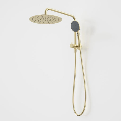 Caroma Urbane II Compact Twin Shower - Brushed Brass-99632BB3A-blue-leaf-bathware