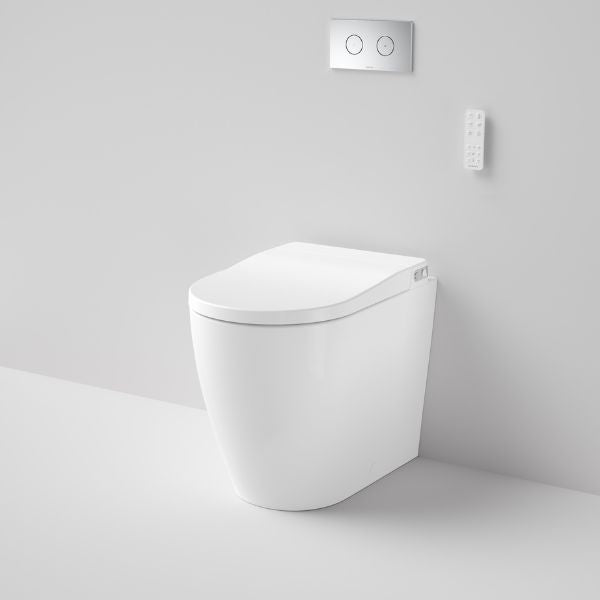 Caroma Urbane II Invisi Series II Wall Faced Bidet Suite-848610W-blue-leaf-bathware