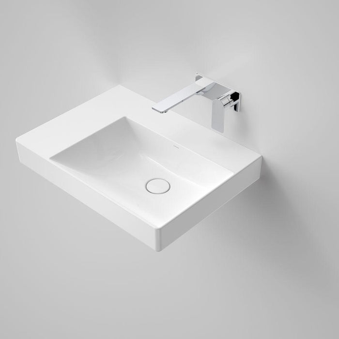 Caroma Urbane II Left Hand Shelf Wall Basin-878800W-blue-leaf-bathware