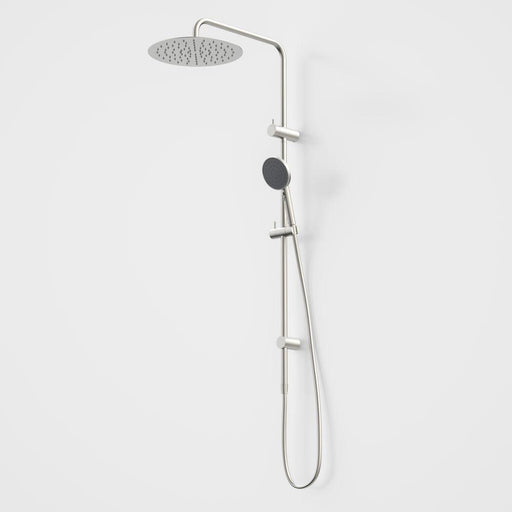 Caroma Urbane II Rail Shower with 300mm Overhead - Brushed Nickel-99630BN3A-blue-leaf-bathware