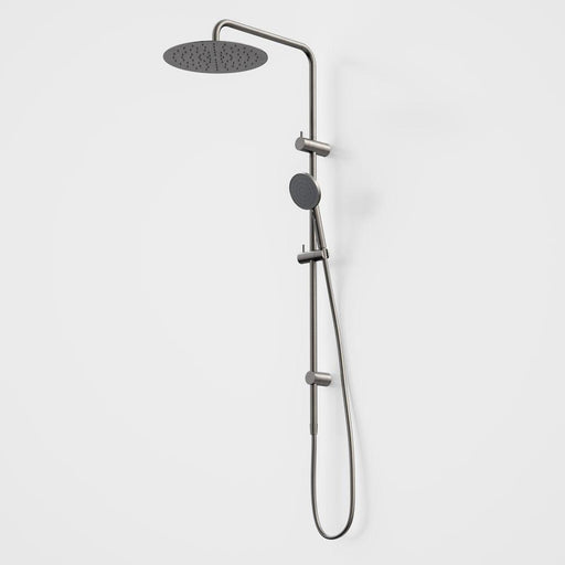 Caroma Urbane II Rail Shower with 300mm Overhead - Gun Metal-99630GM3A-blue-leaf-bathware