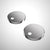 Caroma Seat Hinge Caps (Urbane / Contura) - Stainless Steel