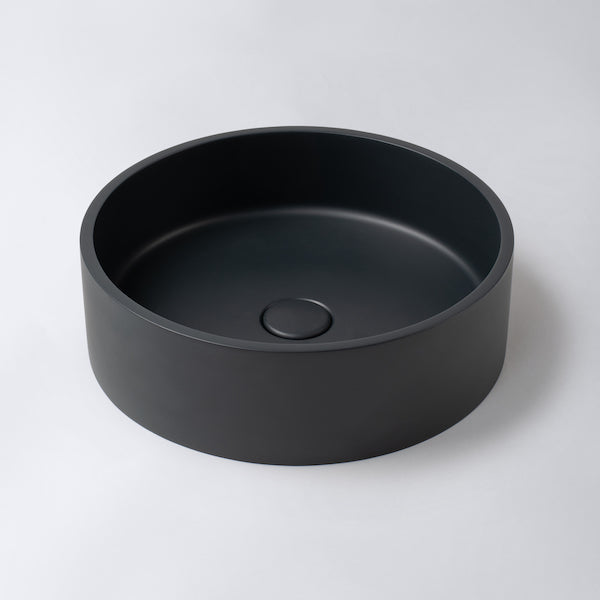 Eight Quarters basins - Concrete Circle Charcoal