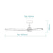 Martec Cordoba DC 52″ Smart Ceiling Fan With WIFI Remote Control - Matt White/Oak - Technical Drawing