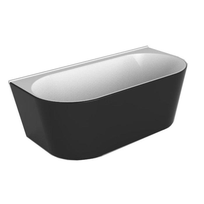 Decina Alegra Back To Wall Bath - Black-AG1700B-blue-leaf-bathware