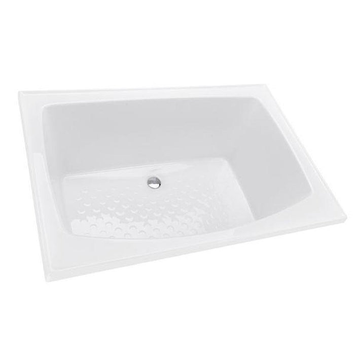 Decina Azzurro 1200 Shower Bath - White-AZ1200WN-blue-leaf-bathware