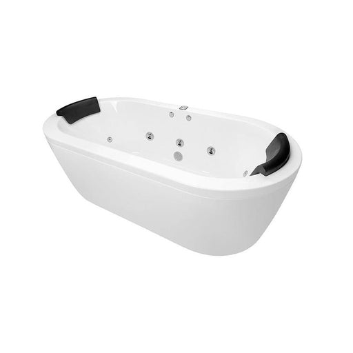 Decina Mintori Freestanding Spa Bath - Contour 14 Jet-MI1800FSCNSPAWC-blue-leaf-bathware