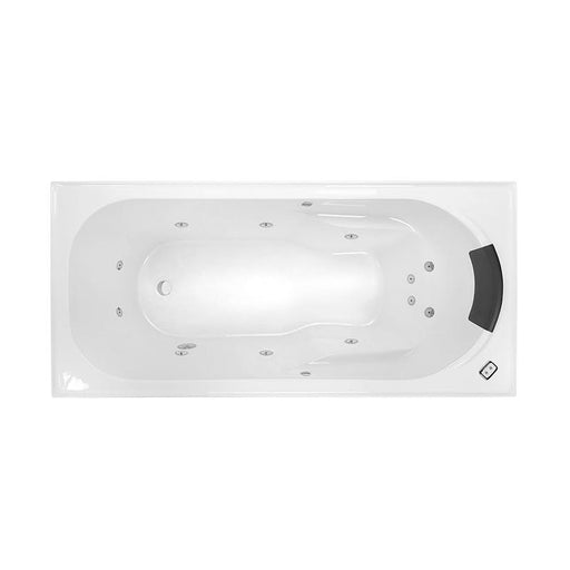 Decina Prima 1650 Contour 12 Jet Spa Bath-PR1650CNSPAWC-blue-leaf-bathware