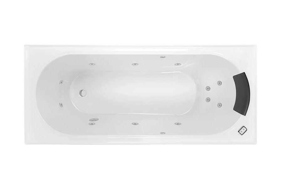 Decina Turin 1520 Contour 12 Jet Spa Bath-TU1520CNSPAWC-blue-leaf-bathware