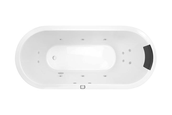 Decina Uno 1530 Contour 12 Jet Spa Bath-UN1530CNSPAWC-blue-leaf-bathware