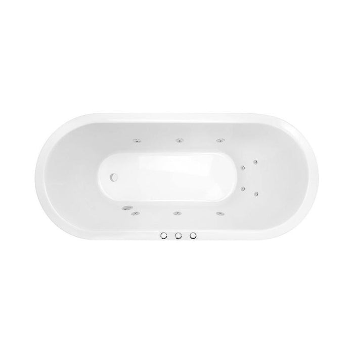 Decina Uno 1700 Santai 10 Jet Spa Bath-UN1700SAN10JW-blue-leaf-bathware