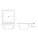 Decina Venice 1400 Square Bath-VE1400W-blue-leaf-bathware