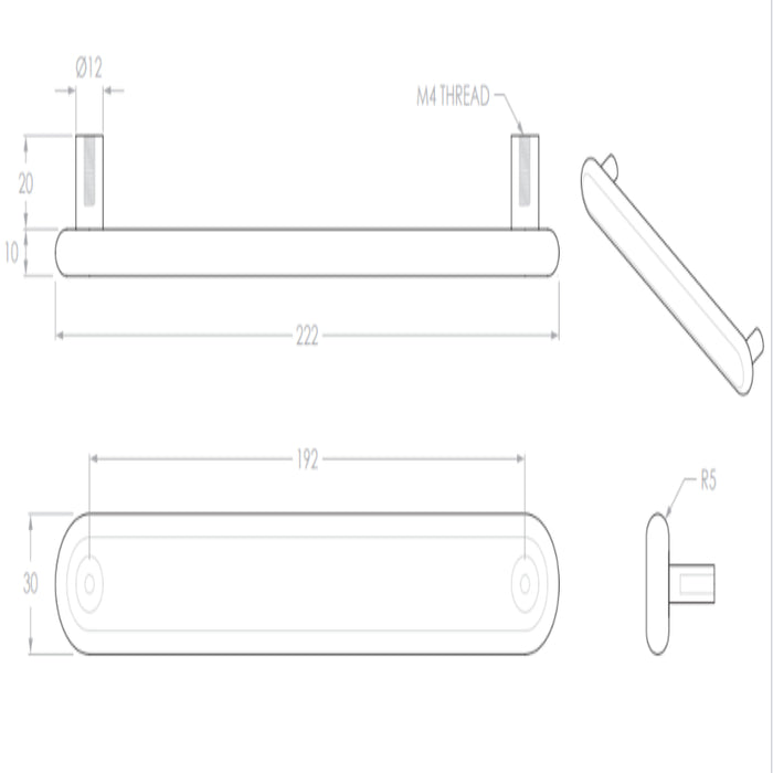 ADP Eden 222mm Handle - Terra Italia