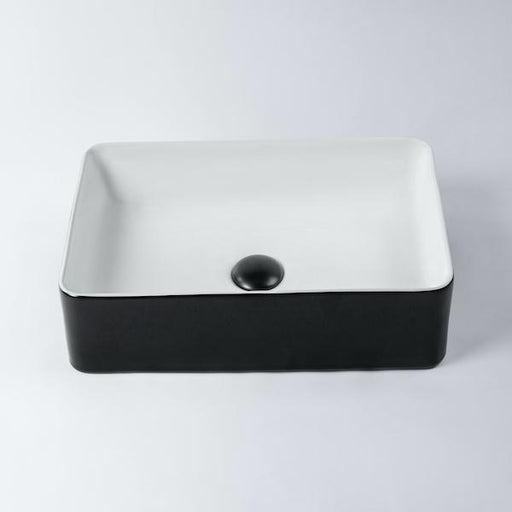 Eight Quarters Bellevue Small Rectangle Contemporary Gloss White Basin-EQXIBE6-blue-leaf-bathware