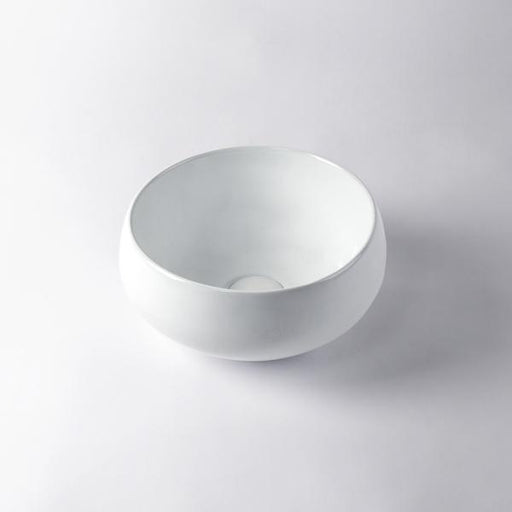 Eight Quarters Seymour Sphere Circle Gloss White Basin-EQXISE3-blue-leaf-bathware