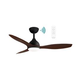 Martec Elite DC 48″ Smart Ceiling Fan With WIFI Remote Control + LED light - Matt Black / Walnut