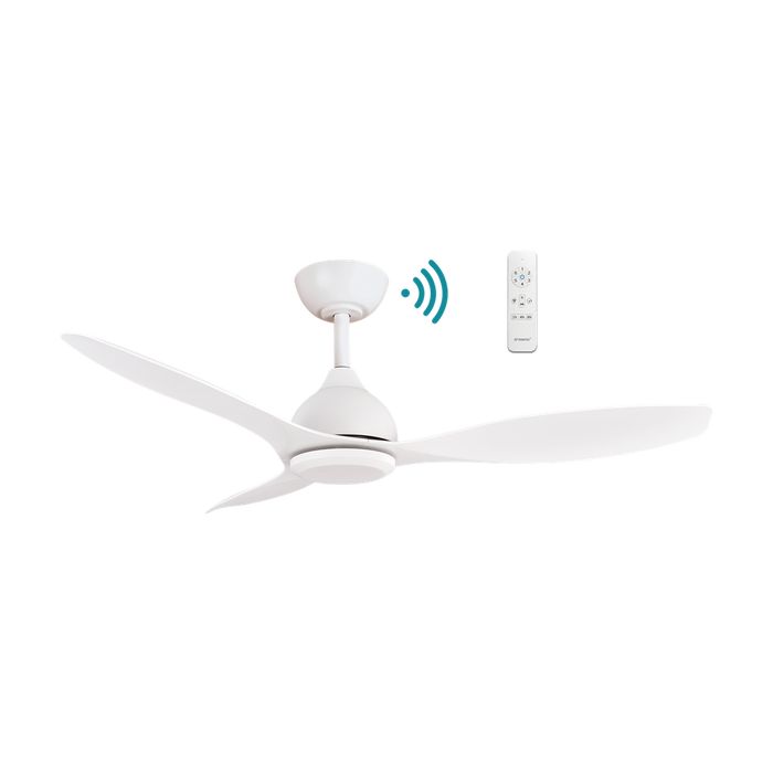 Martec Elite DC 52″ Smart Ceiling Fan With WIFI Remote Control - Matt White