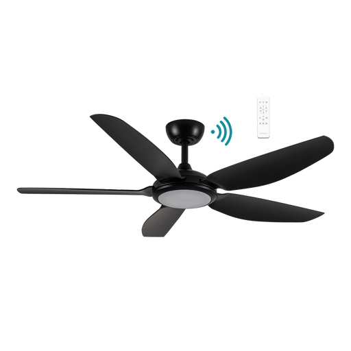 Martec Esprit DC 52″ Smart Ceiling Fan With WIFI Remote Control + LED light - Matt Black