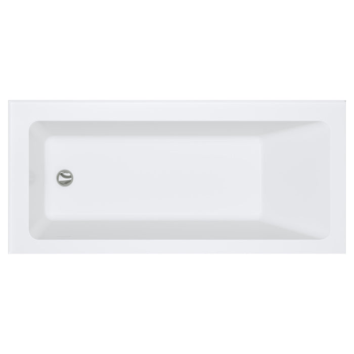 Fienza Sentor Right-Hand Acrylic Corner Bath with Overflow, 1650mm