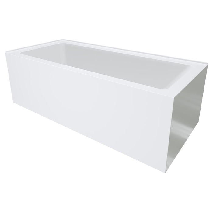 Fienza Sentor Right-Hand Acrylic Corner Bath with Overflow, 1650mm