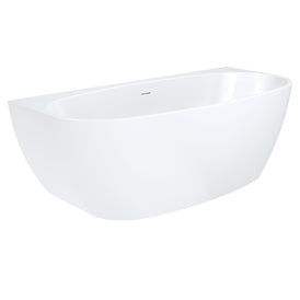 Fienza Keeto Back-To-Wall Acrylic Bath with Overflow, 1700mm