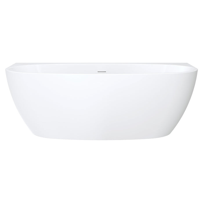 Fienza Keeto Back-To-Wall Acrylic Bath with Overflow, 1700mm