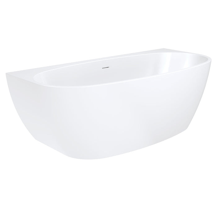 Fienza Keeto Back-To-Wall Acrylic Bath with Overflow, 1700mm