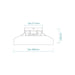 Martec Fantom DC Bladeless Smart Ceiling Fan With WIFI Remote Control + LED light - Technical Drawing