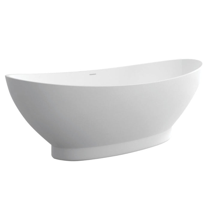 Fienza Antonia Solid Surface Bath 1550mm - Matte White-ST19-blue-leaf-bathware