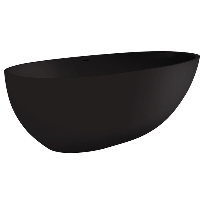 Fienza Bahama Solid Surface Bath Matte Black - 1700mm-ST03-MB-blue-leaf-bathware