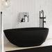 Fienza Bahama Solid Surface Bath Matte Black - 1700mm-ST03-MB-blue-leaf-bathware