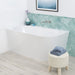 Fienza Chloe Corner Bath 1400mm-blue-leaf-bathware