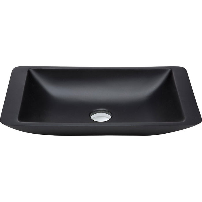 Fienza Classique 600 Matte Black Solid Surface Basin-CSB03-MB-blue-leaf-bathware