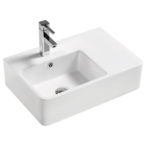 Fienza Delta Care Left-Hand Wall-Hung Basin-RB2275L-blue-leaf-bathware