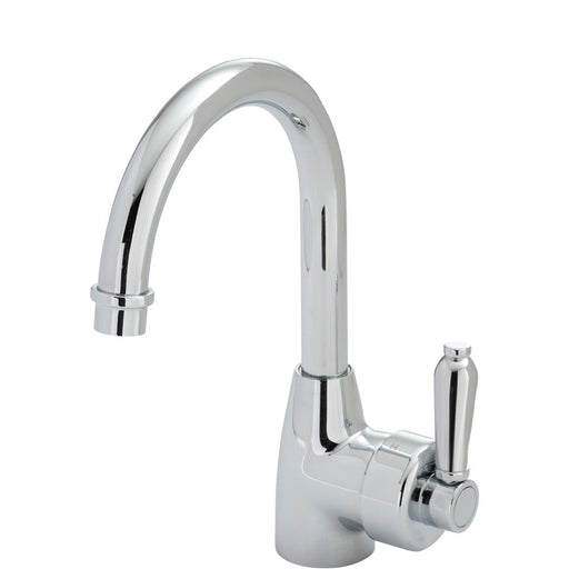 Fienza Eleanor Gooseneck Basin Mixer - Chrome / Chrome-202104CC-blue-leaf-bathware