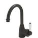 Fienza Eleanor Gooseneck Basin Mixer - Matte Black / Ceramic-202104BK-blue-leaf-bathware