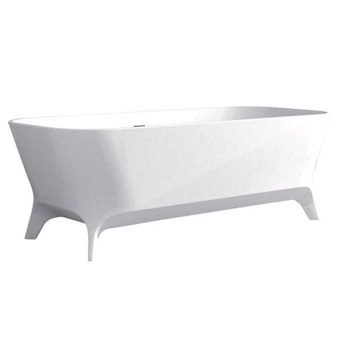 Fienza Hampton Solid Surface Bath 1600mm - Matte White-ST17-blue-leaf-bathware