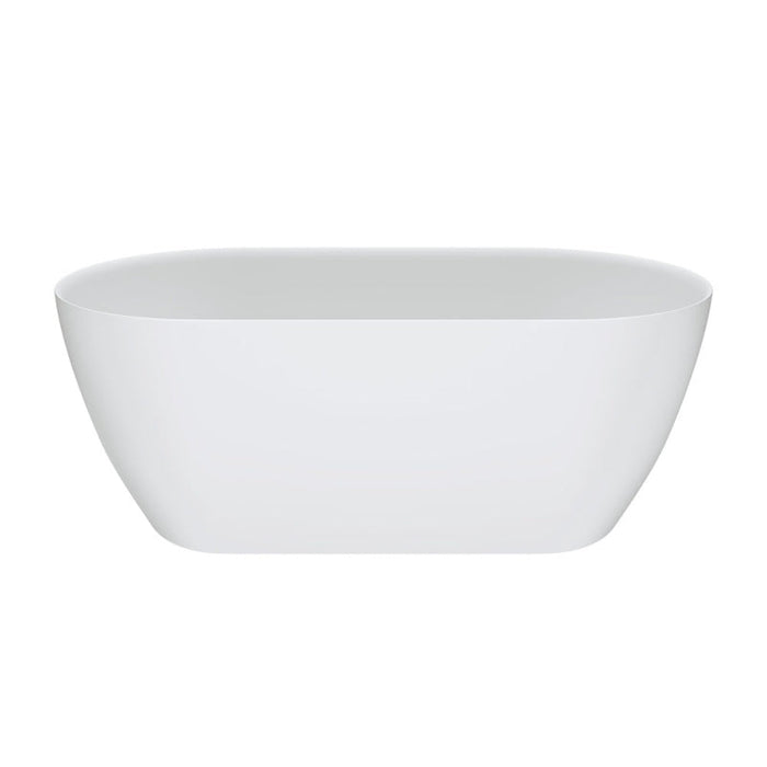 Fienza Kaya Solid Surface Bath - Matte White-blue-leaf-bathware