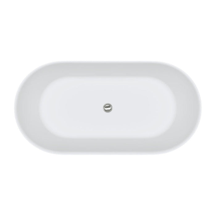 Fienza Kaya Solid Surface Bath - Matte White-blue-leaf-bathware