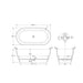 Fienza Kaya Solid Surface Bath - Matte White-blue-leaf-bathware