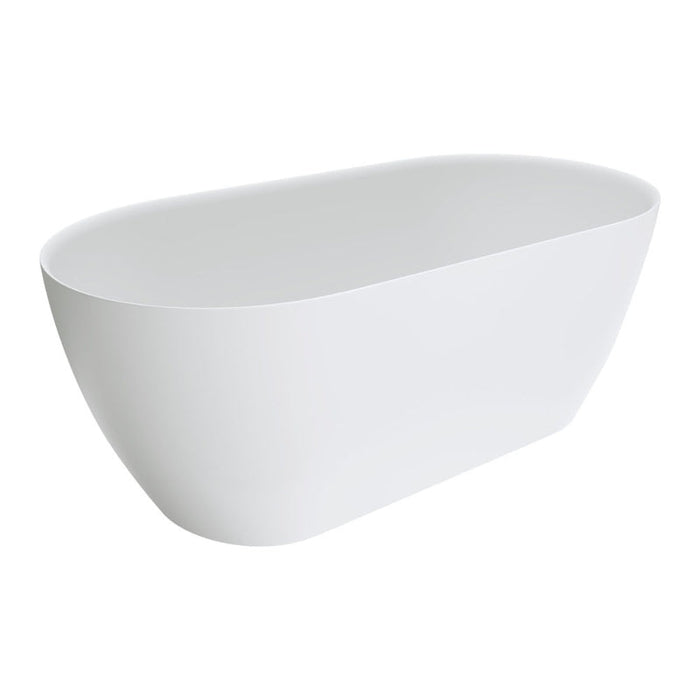 Fienza Kaya Solid Surface Bath - Matte White-blue-leaf-bathware