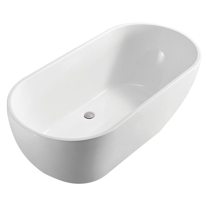 Fienza Koko 1680mm Freestanding Bath - White Matte-FR11775-blue-leaf-bathware