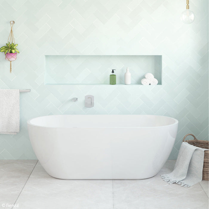 Fienza Koko 1680mm Freestanding Bath - White Matte-FR11775-blue-leaf-bathware